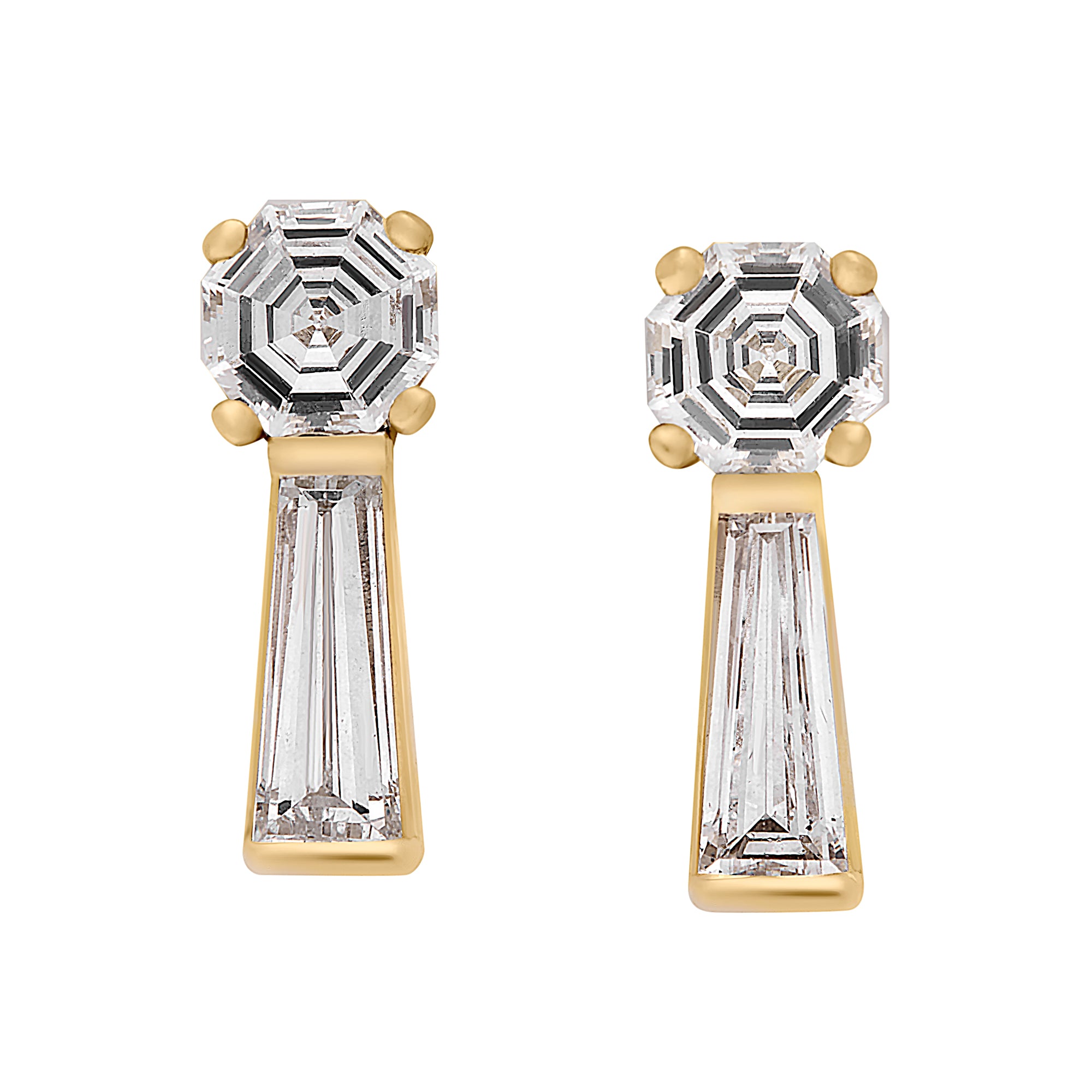 Octave Baguette with Diamond Earring Pair