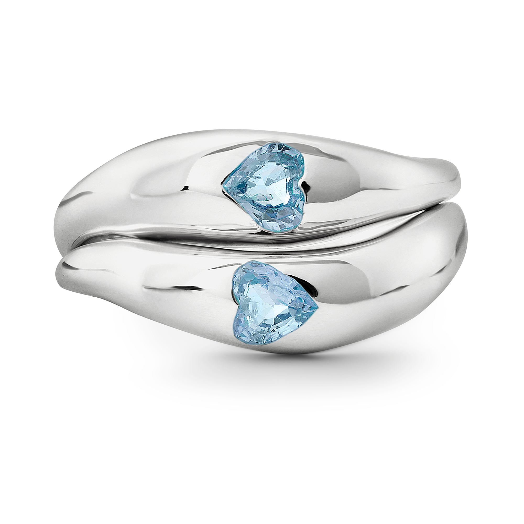 Double Love with Aquamarine Hearts image 0