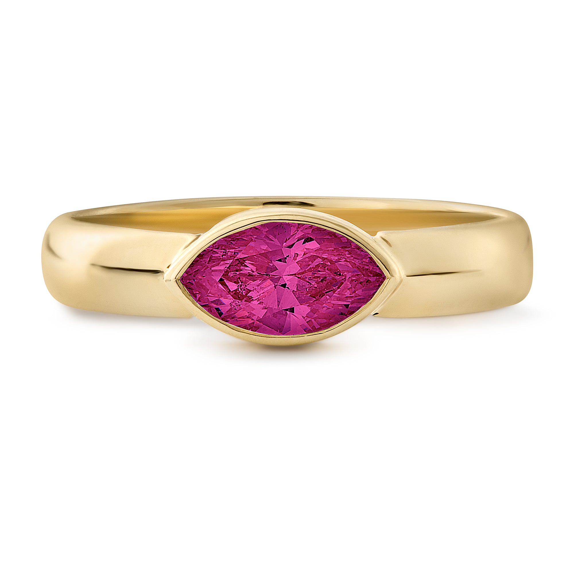 Mini Marquise East West with Garnet image 0