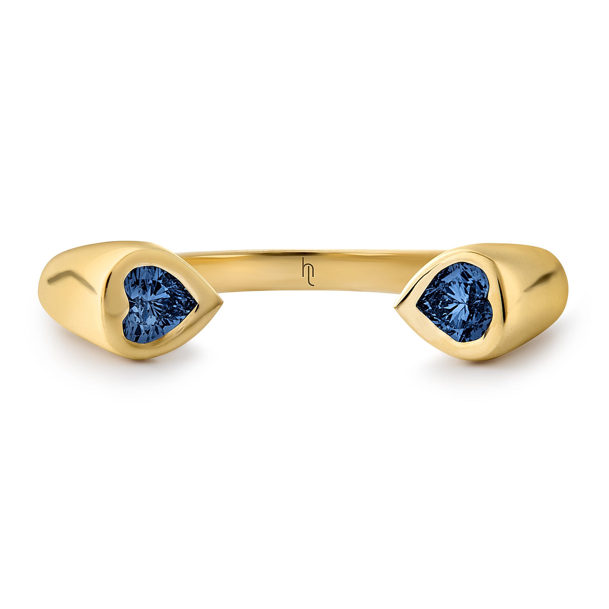 The Love Tube Ring with Blue Sapphire image 0
