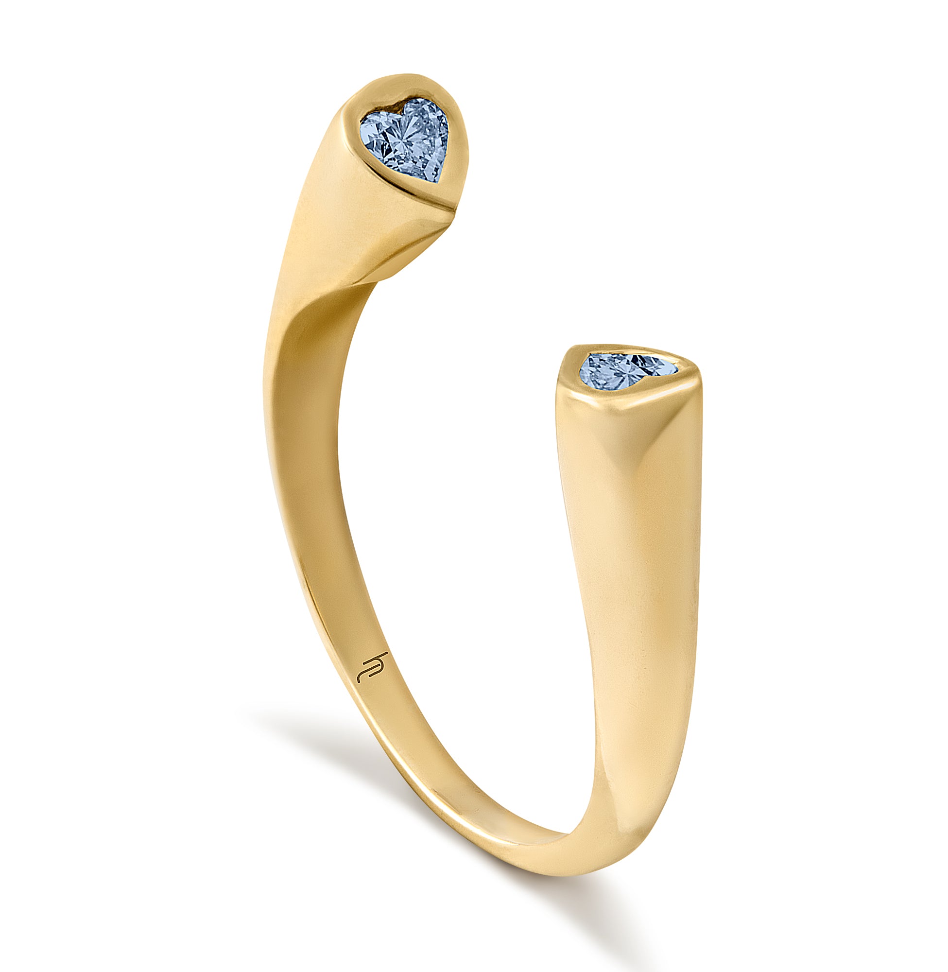 The Love Tube Ring with Aquamarine image 1