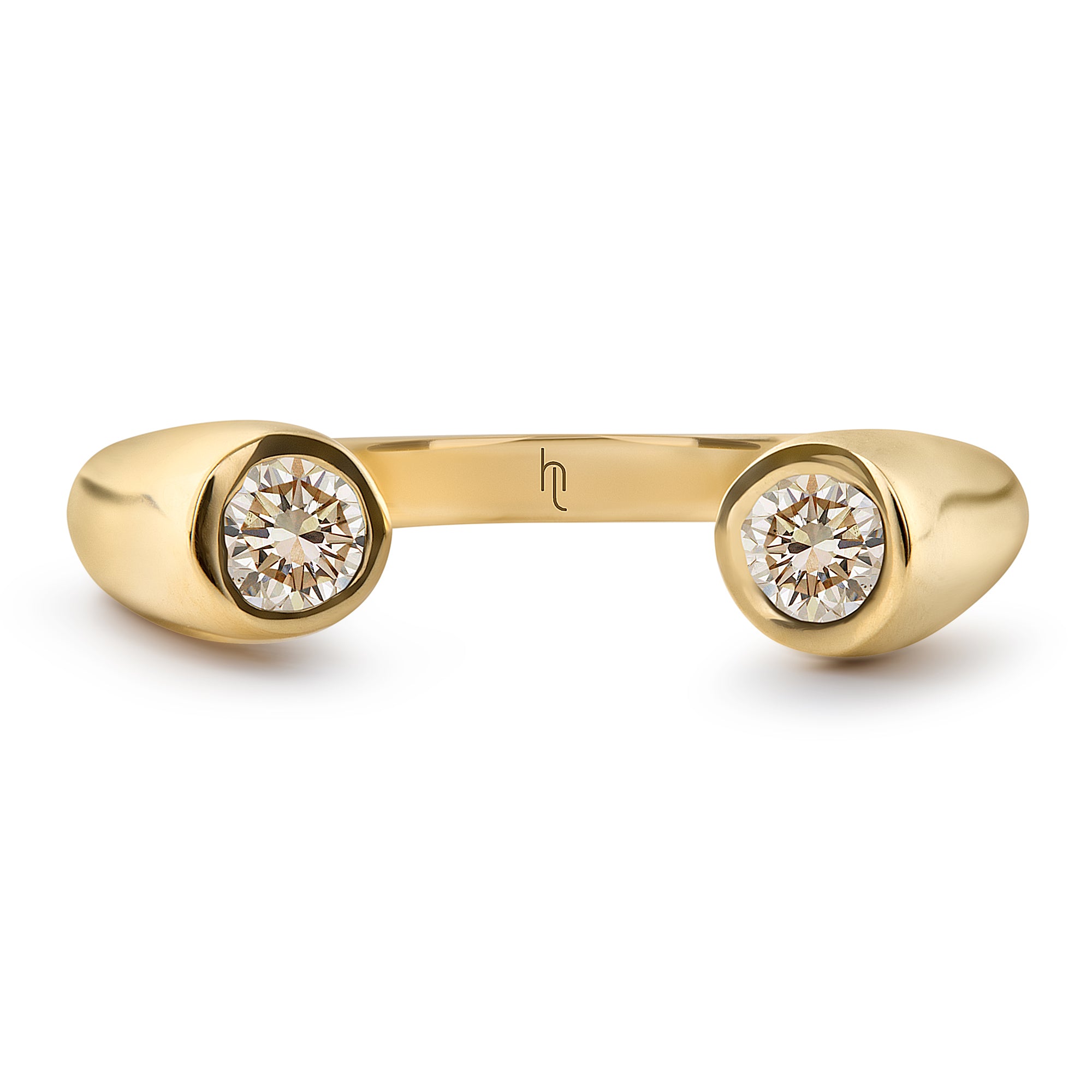 Tube Ring with Champagne Diamonds image 0