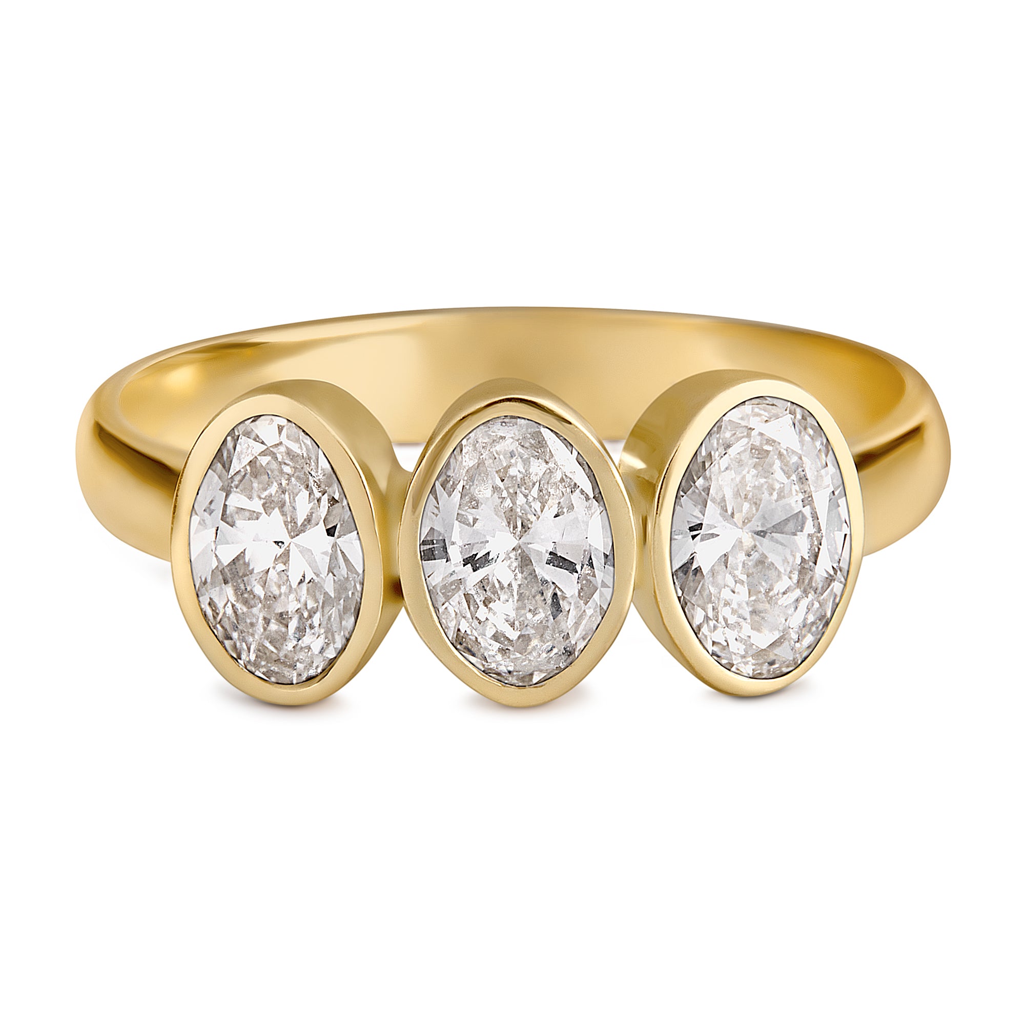 Triple Oval Bezel with Diamond image 0