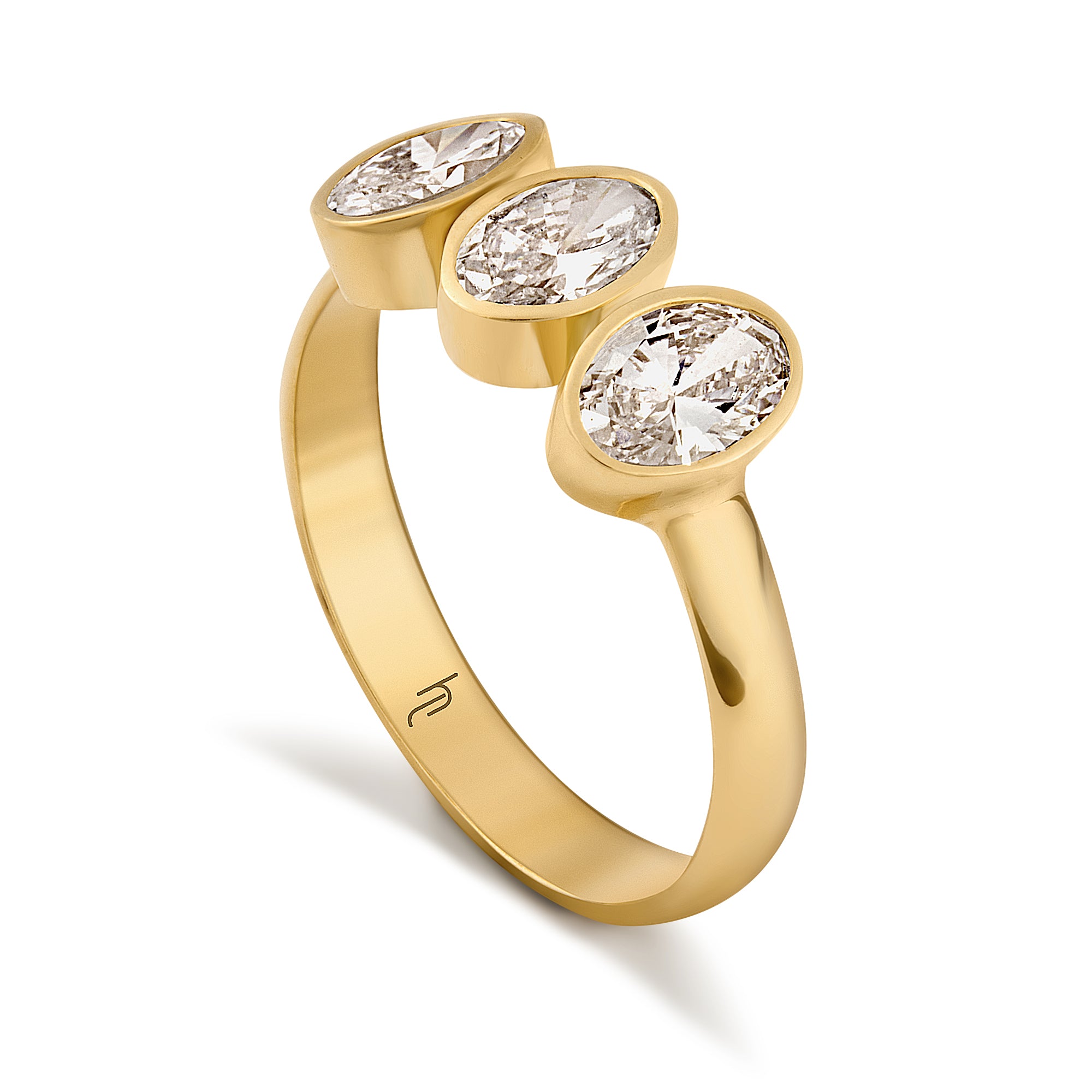 Triple Oval Bezel with Diamond image 1
