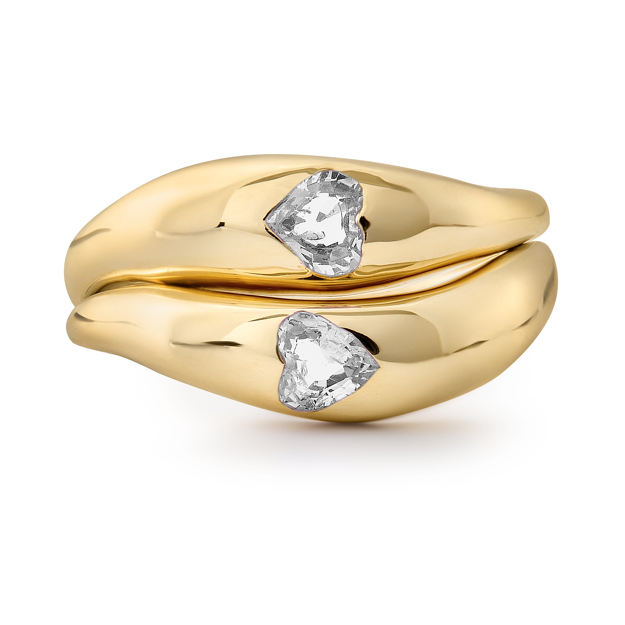 Double Love with Diamond Hearts