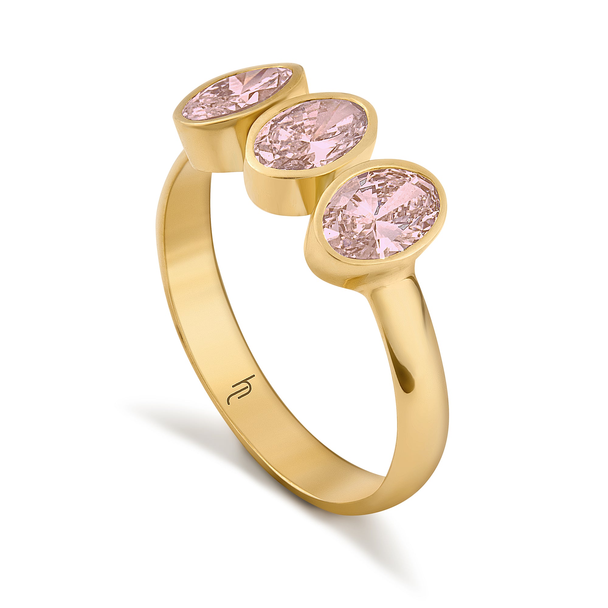Triple Oval Bezel with Morganite image 1