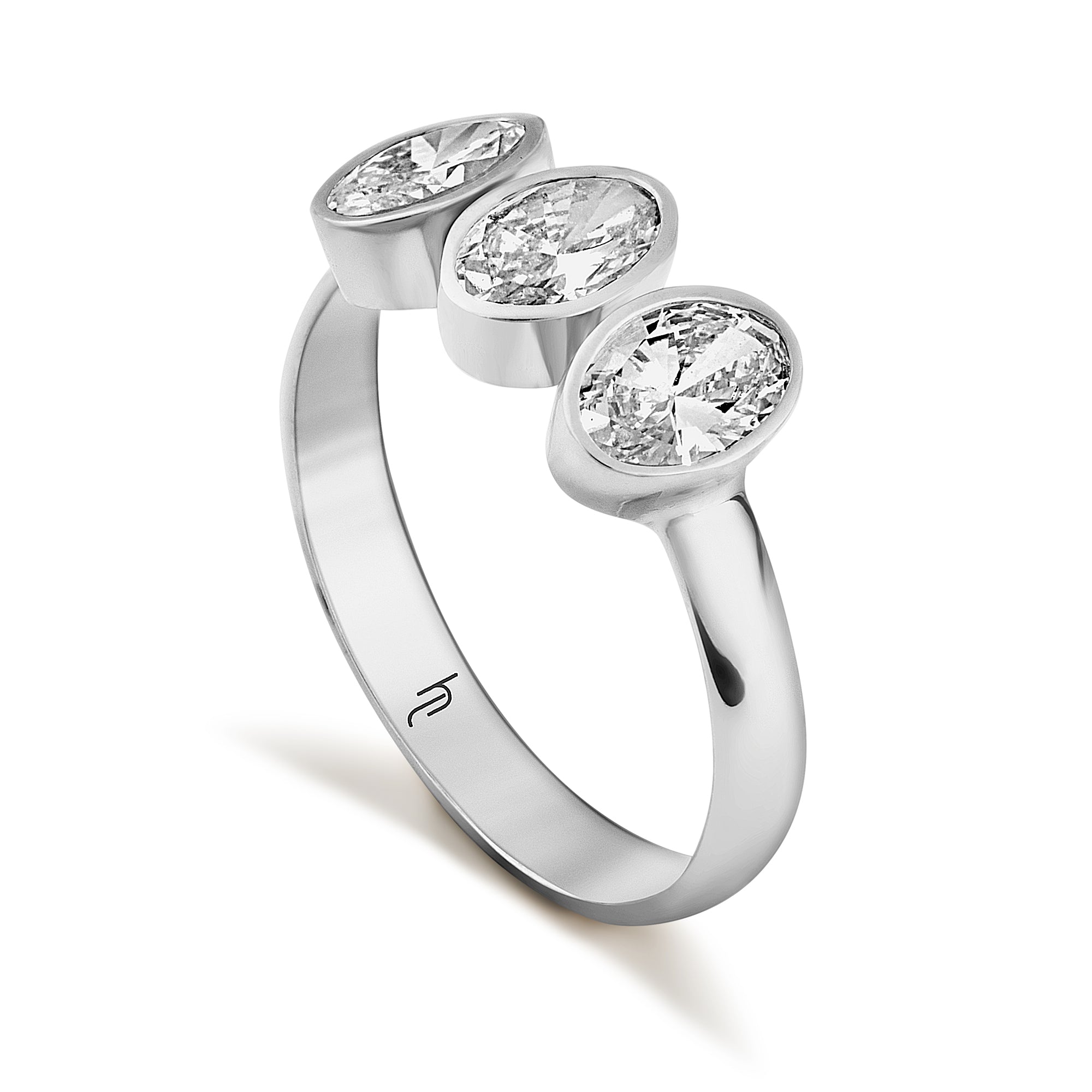 Triple Oval Bezel with Diamond image 1