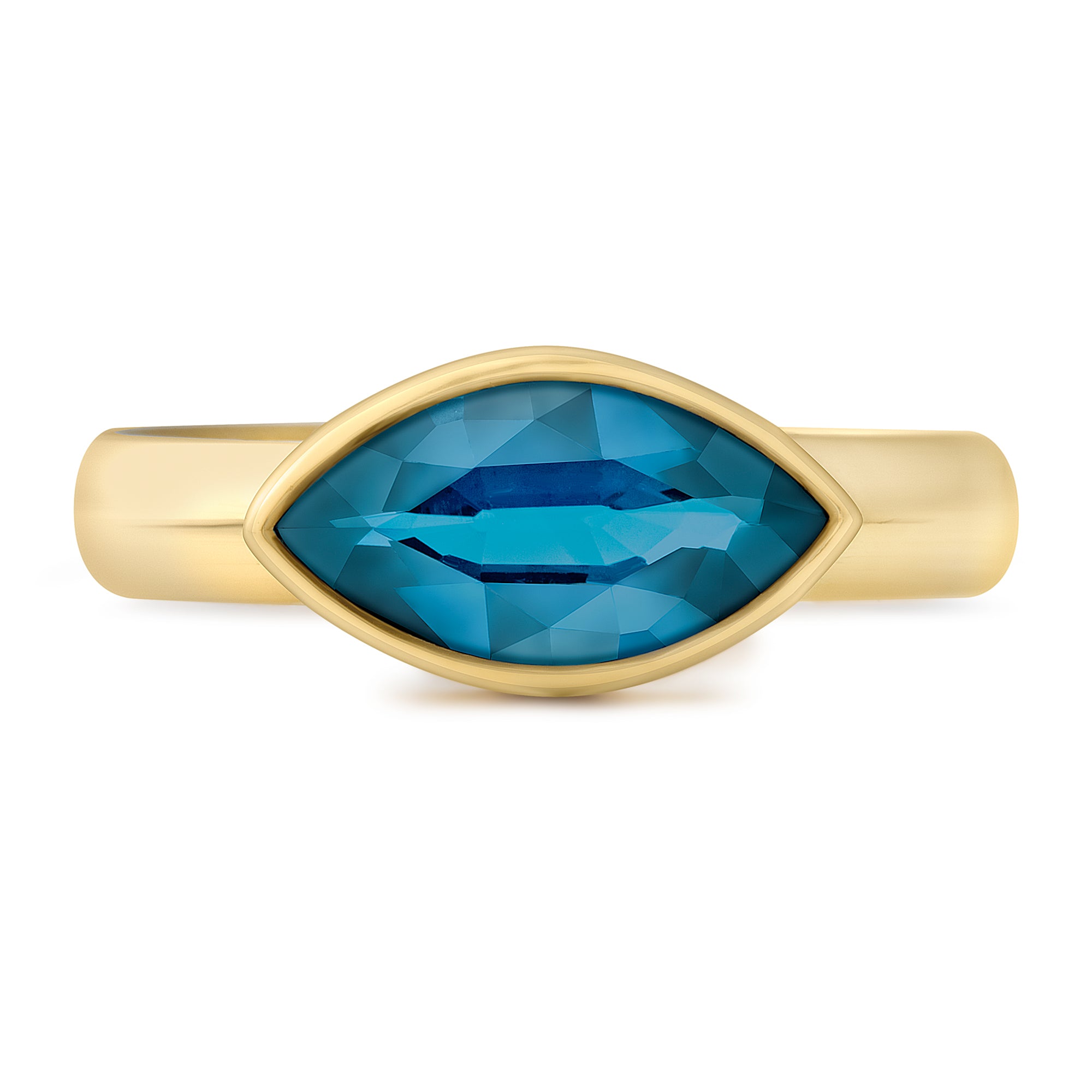 Large Marquise East West with London Blue Topaz image 0