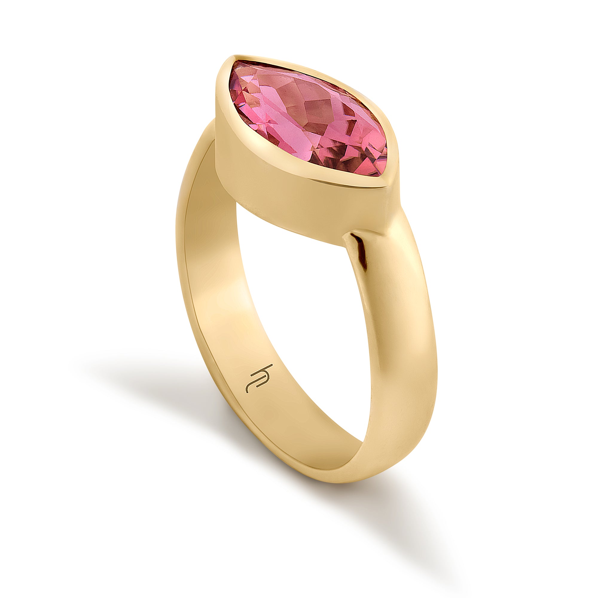Large Marquise East West with Pink Tourmaline
