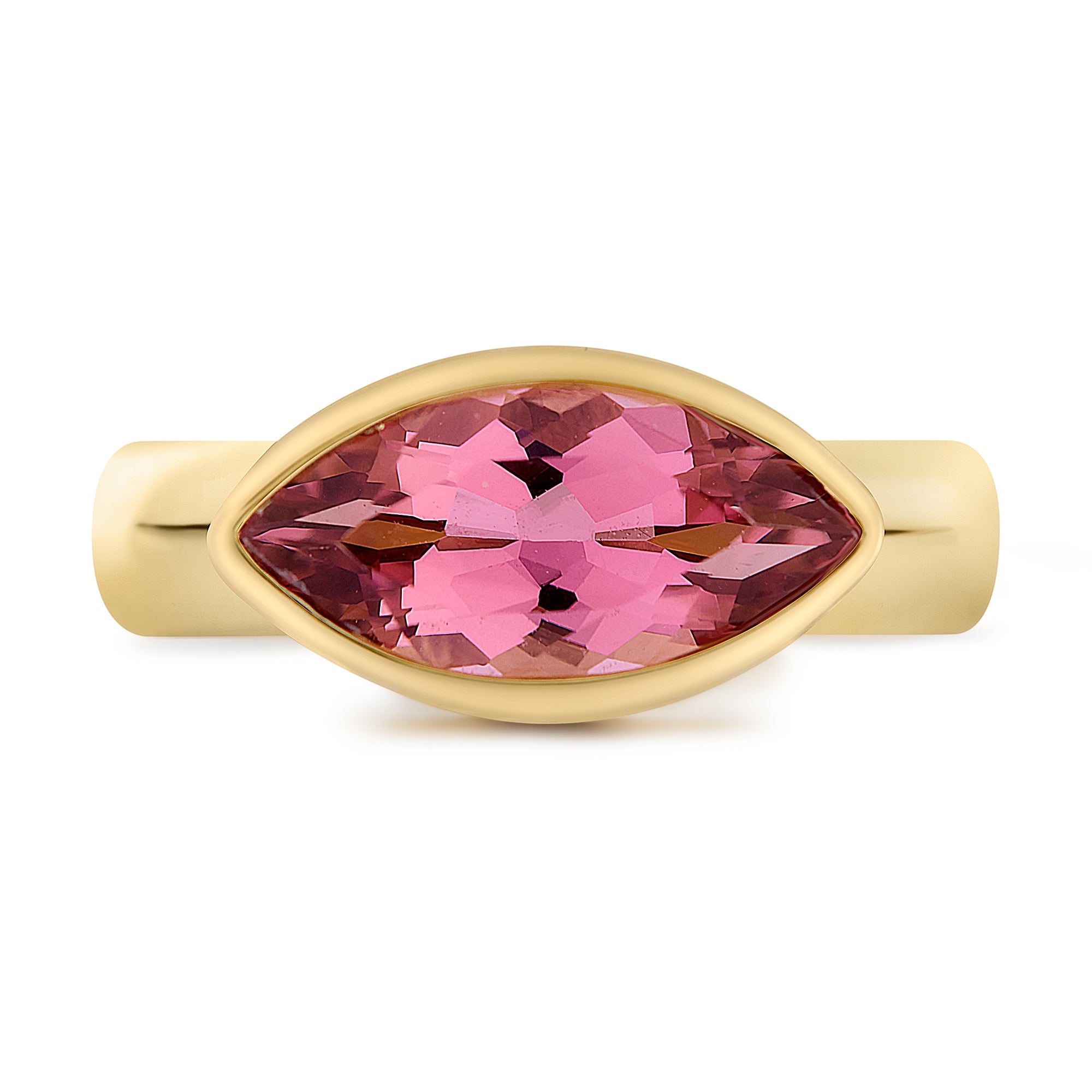 Large Marquise East West with Pink Tourmaline