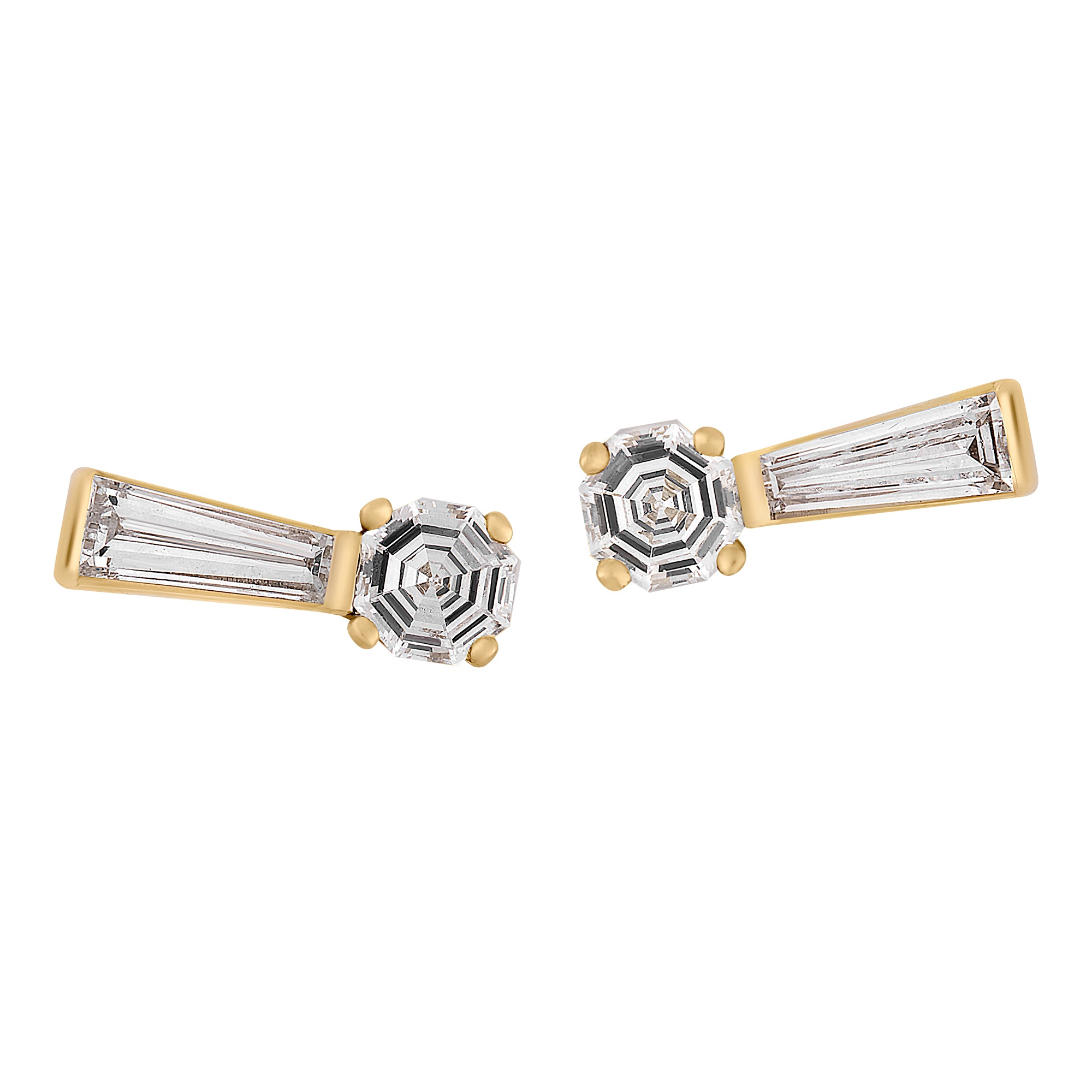 Octave Baguette with Diamond Earring Pair