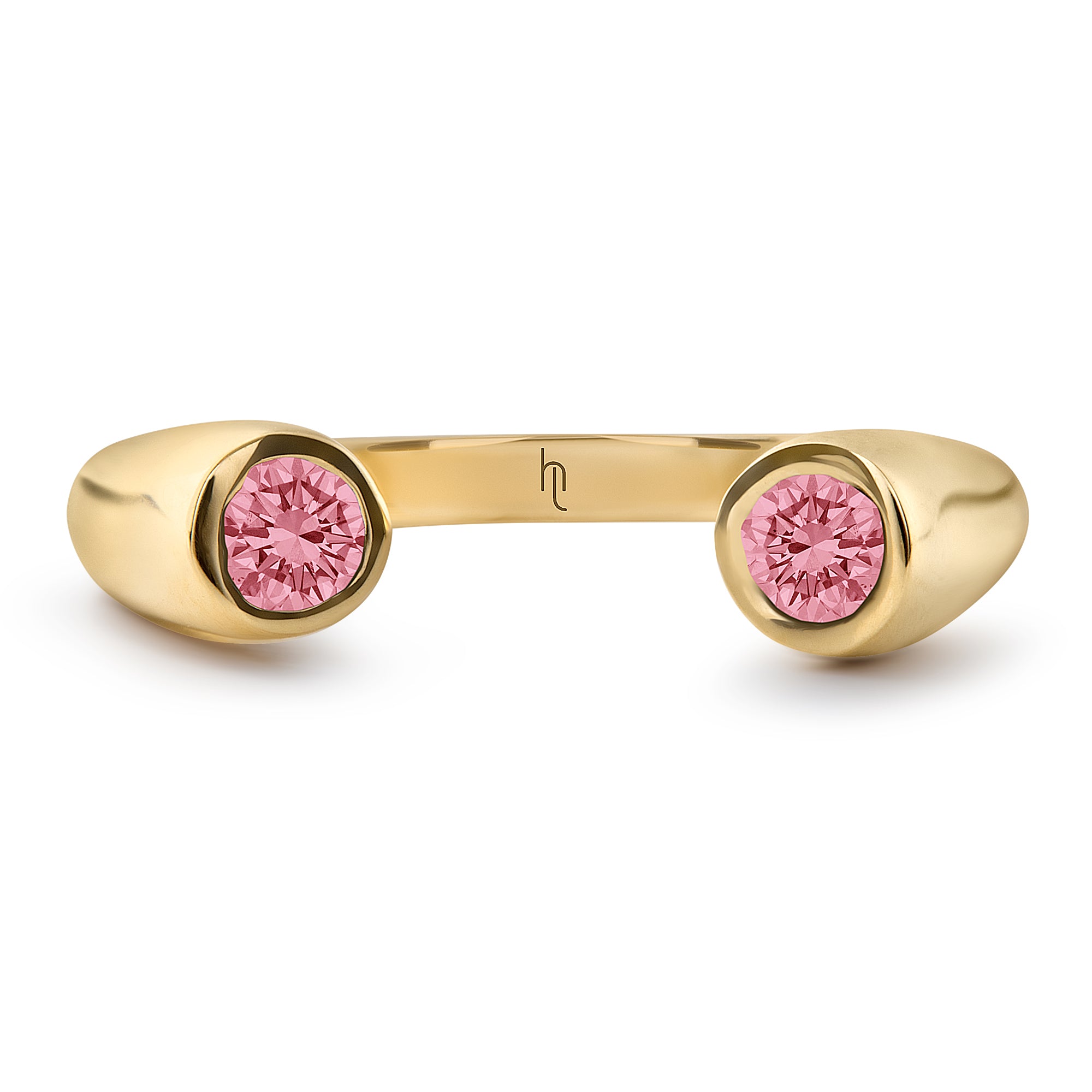 Tube Ring with Pink Tourmaline image 0