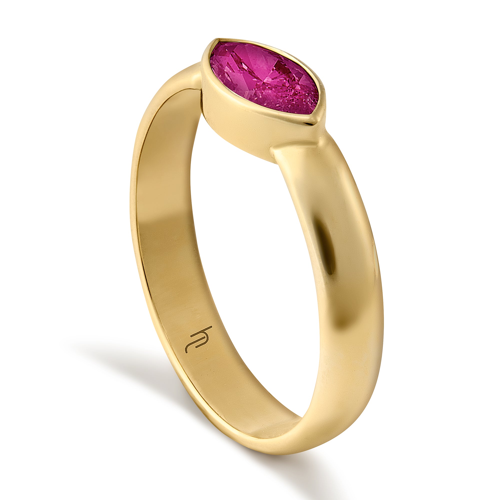 Mini Marquise East West with Garnet image 1