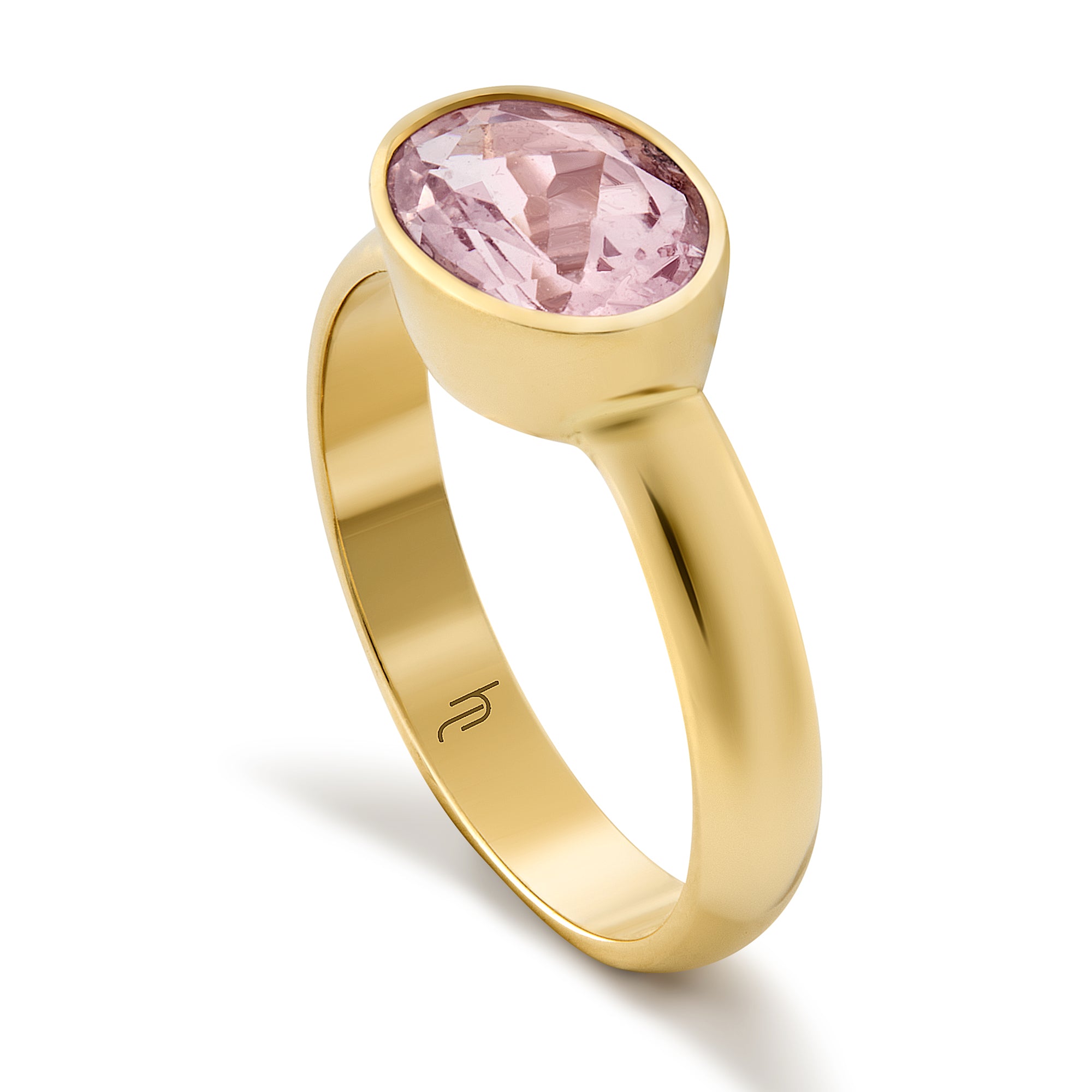 Oval East West Bezel with Morganite image 1