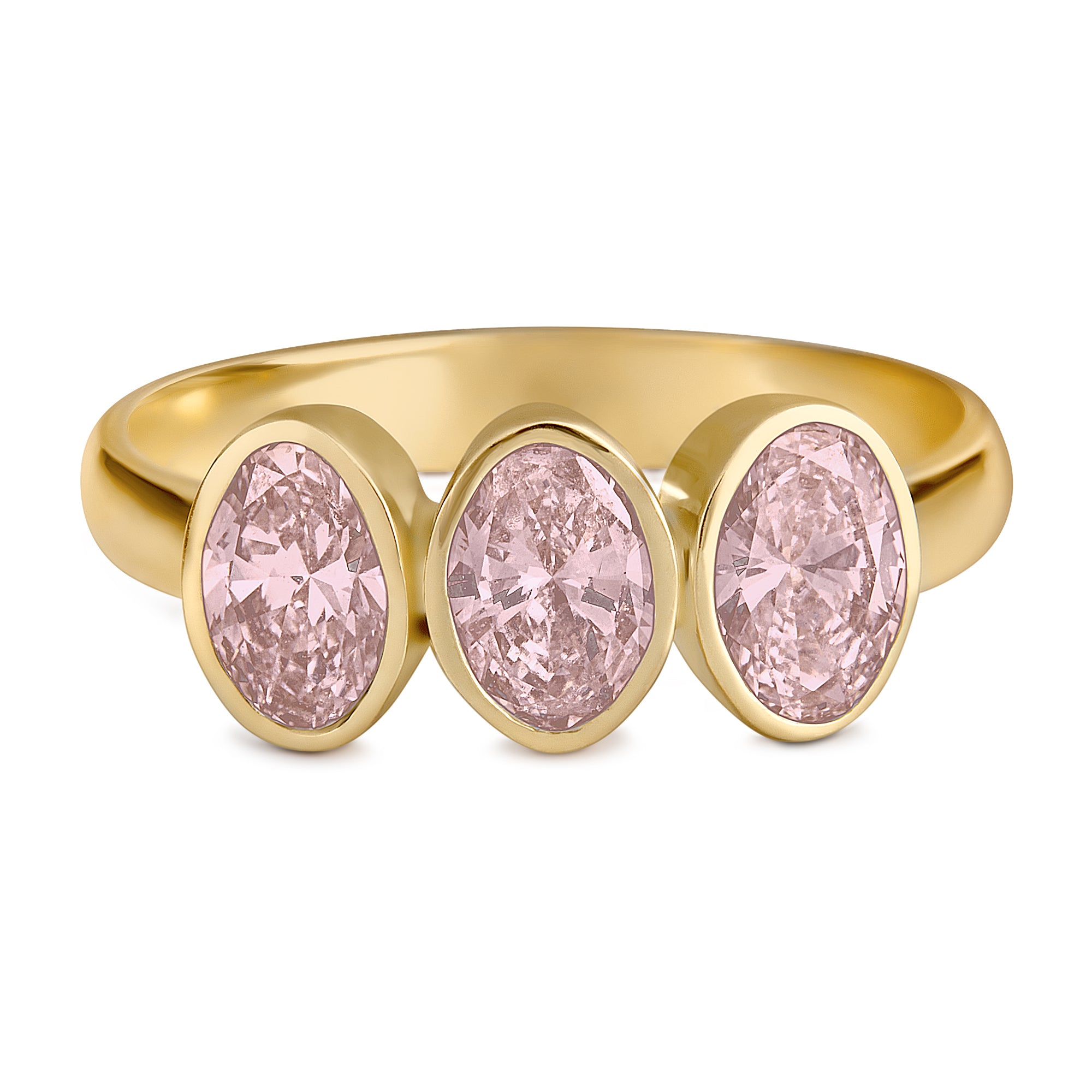 Triple Oval Bezel with Morganite image 0