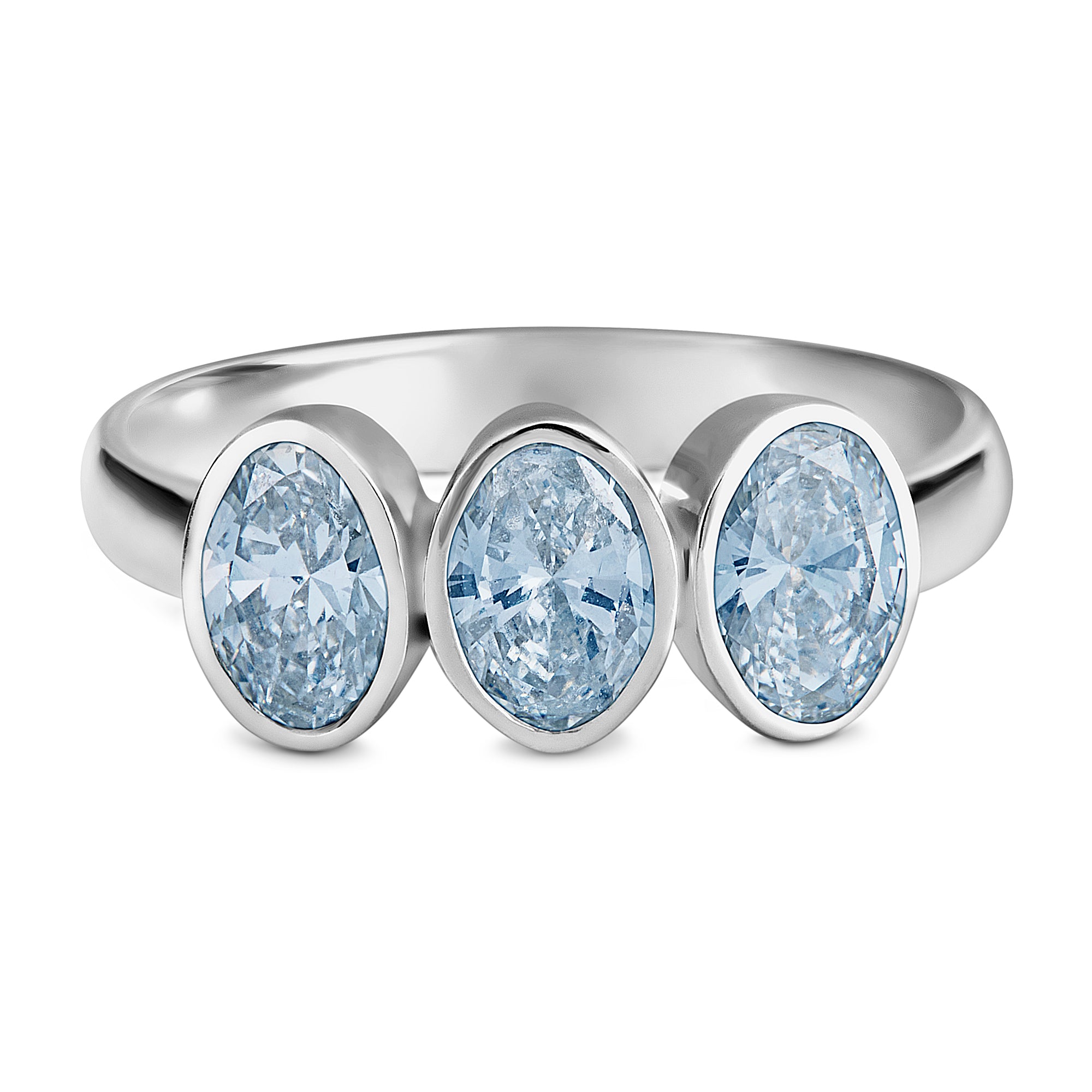 Triple Oval Bezel with Aquamarine image 0