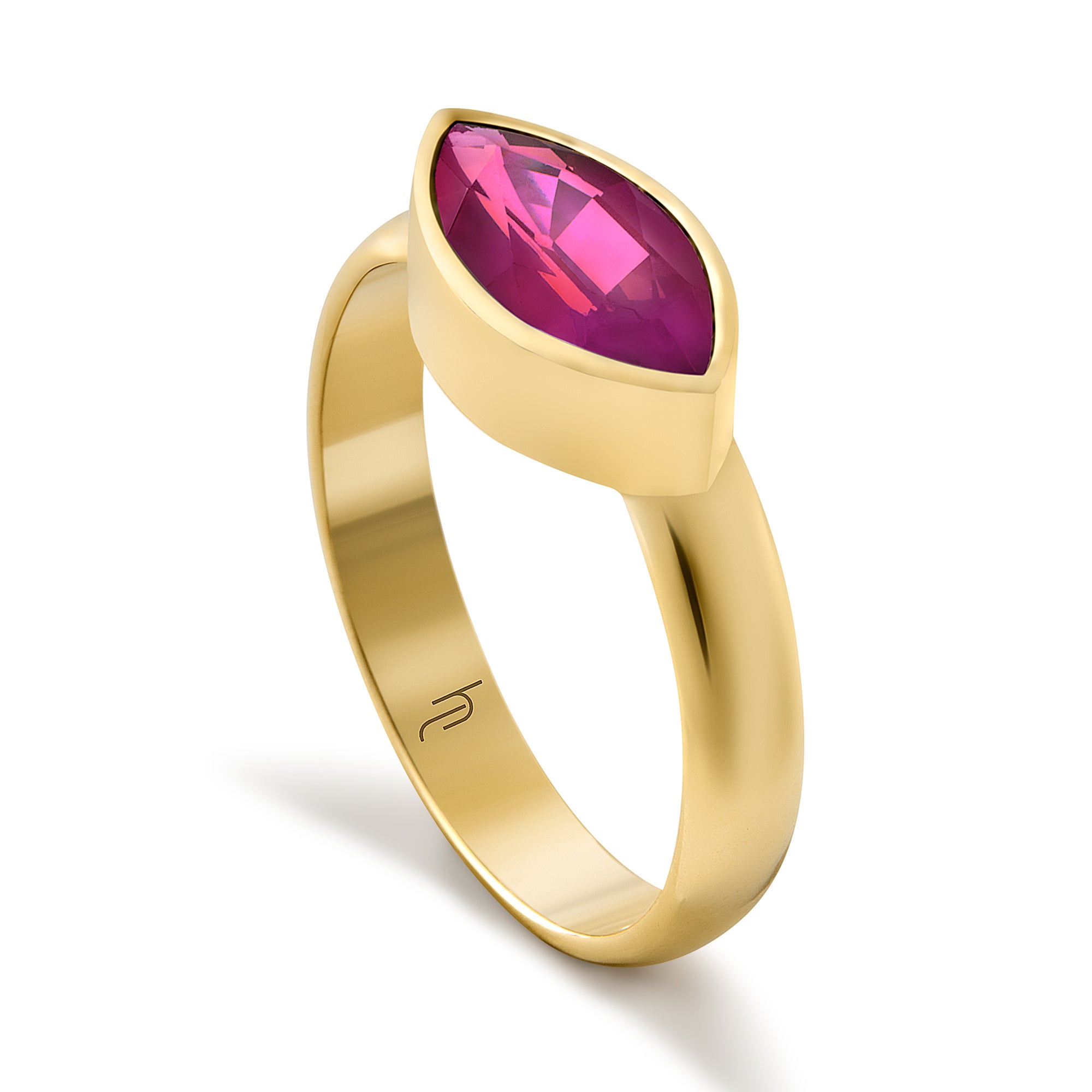 Large Marquise East West with Garnet image 1