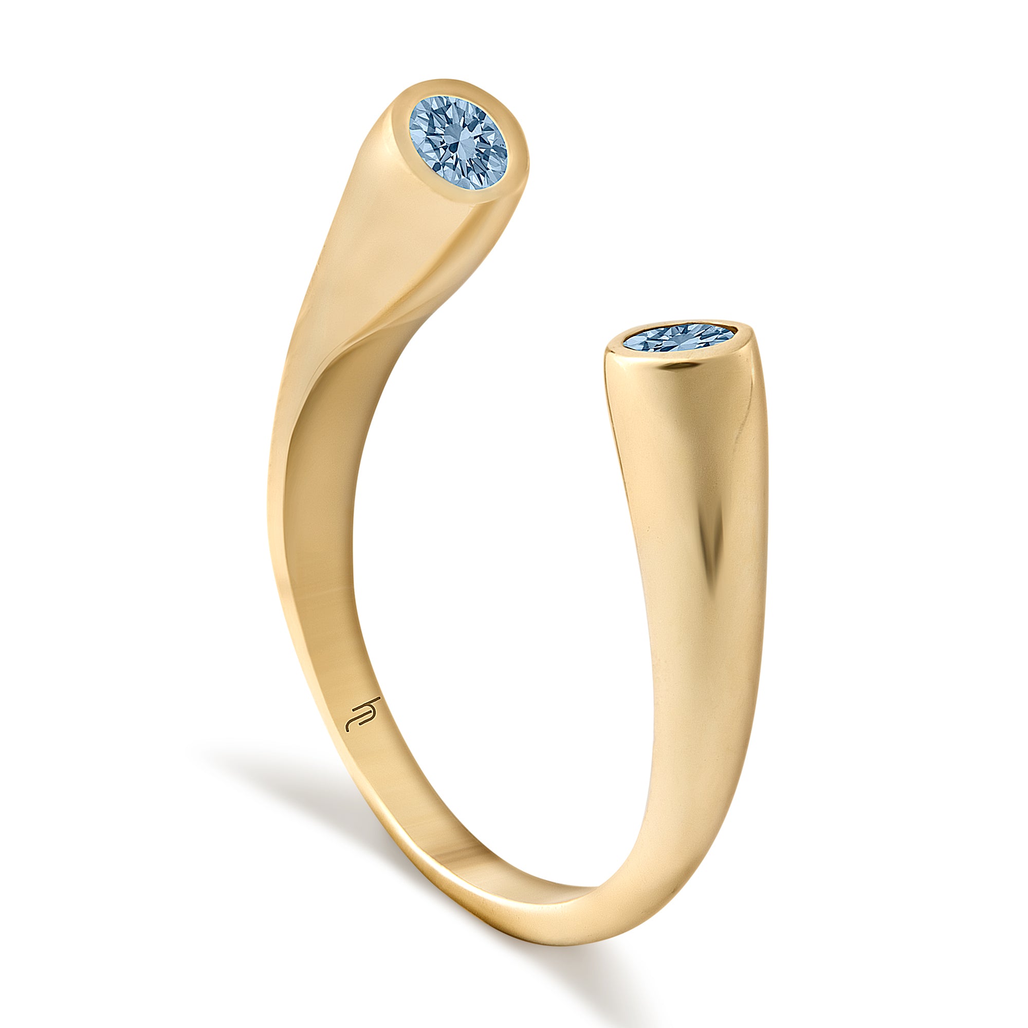 Tube Ring with Aquamarine image 1