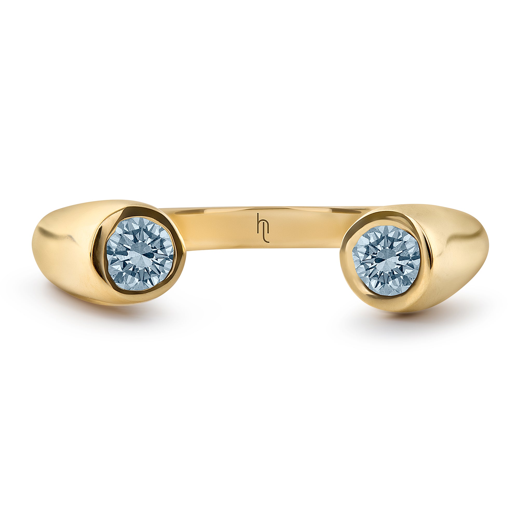 Tube Ring with Aquamarine image 0
