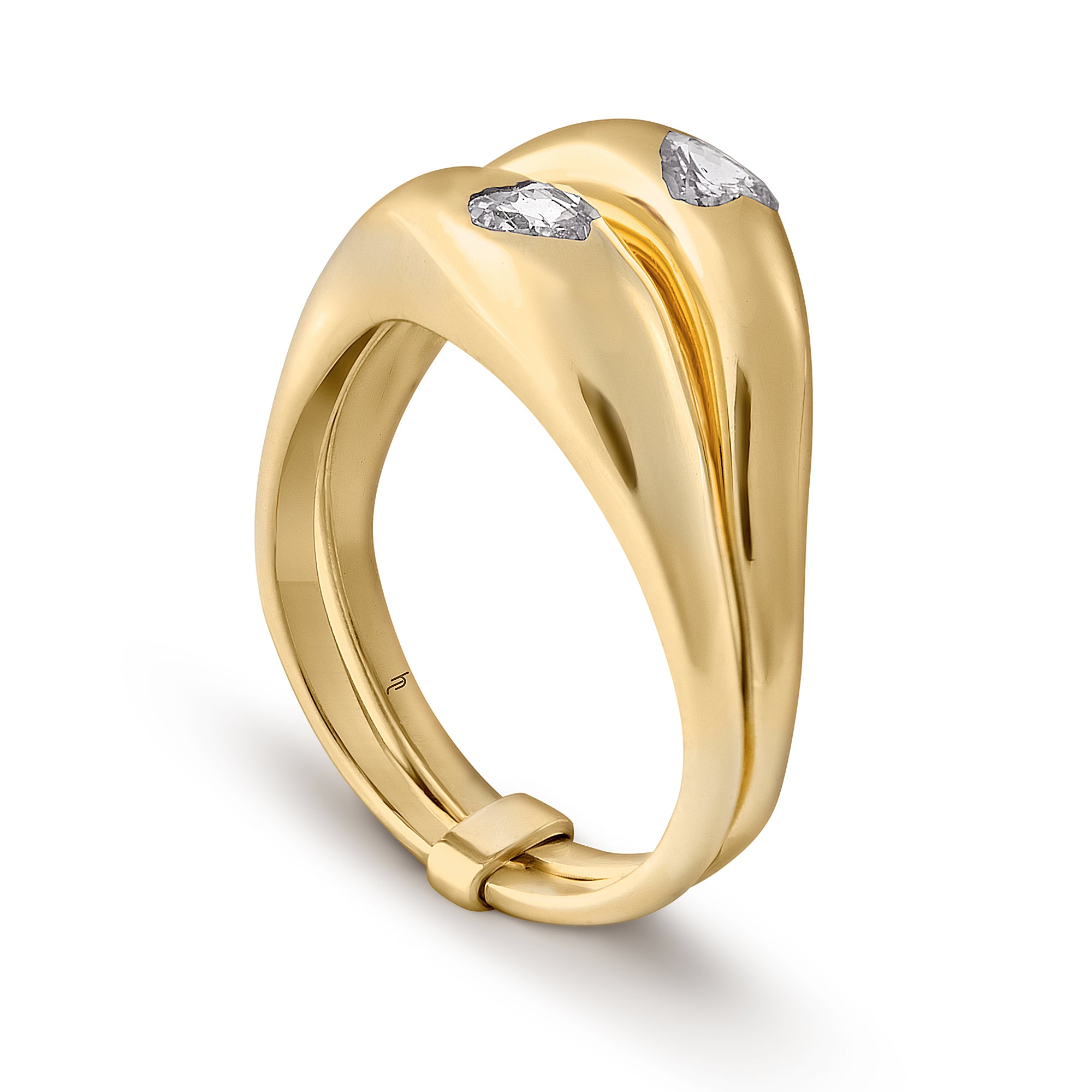 Double Love with Diamond Hearts