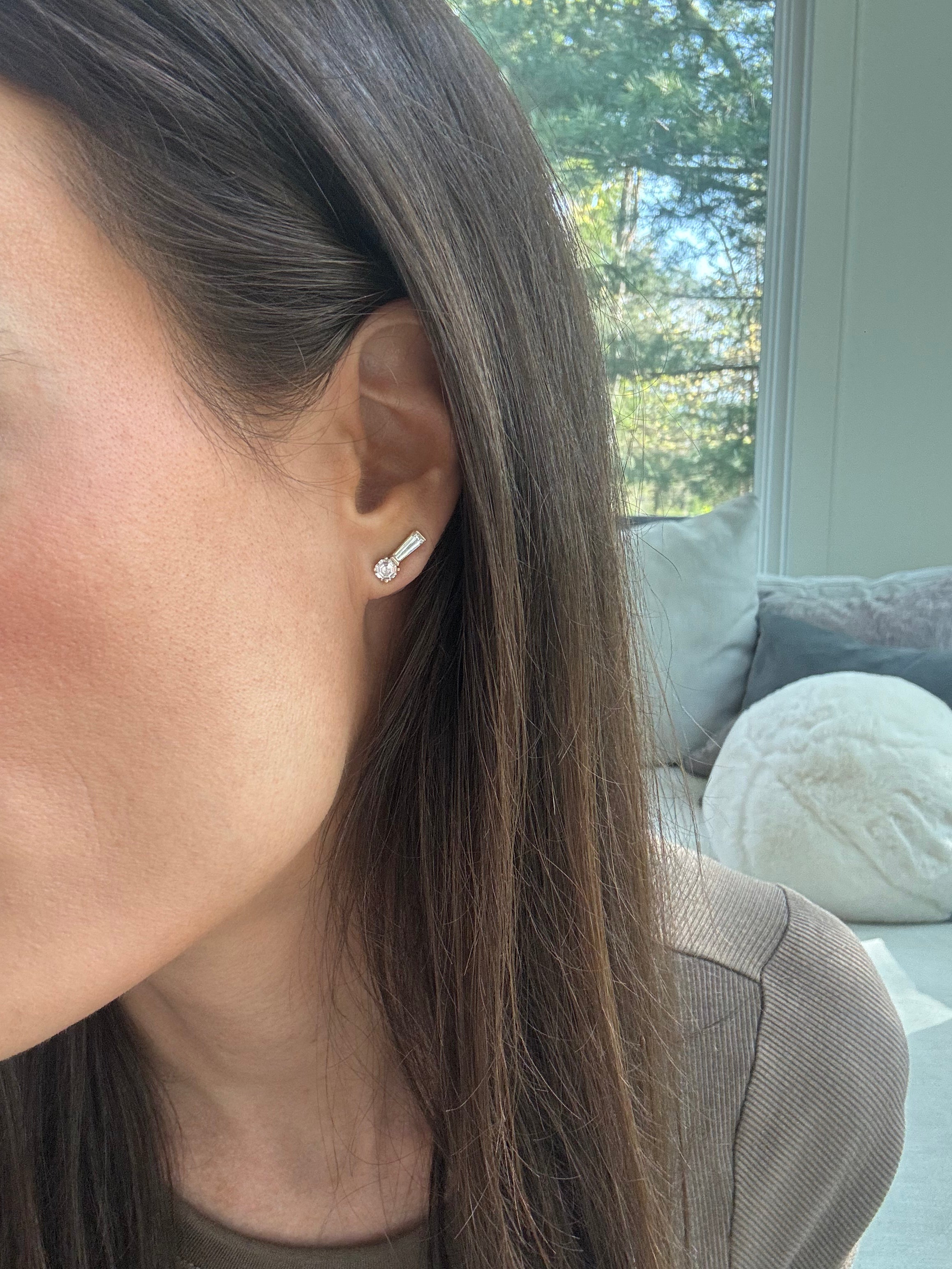 Octave Baguette with Diamond Earring Pair