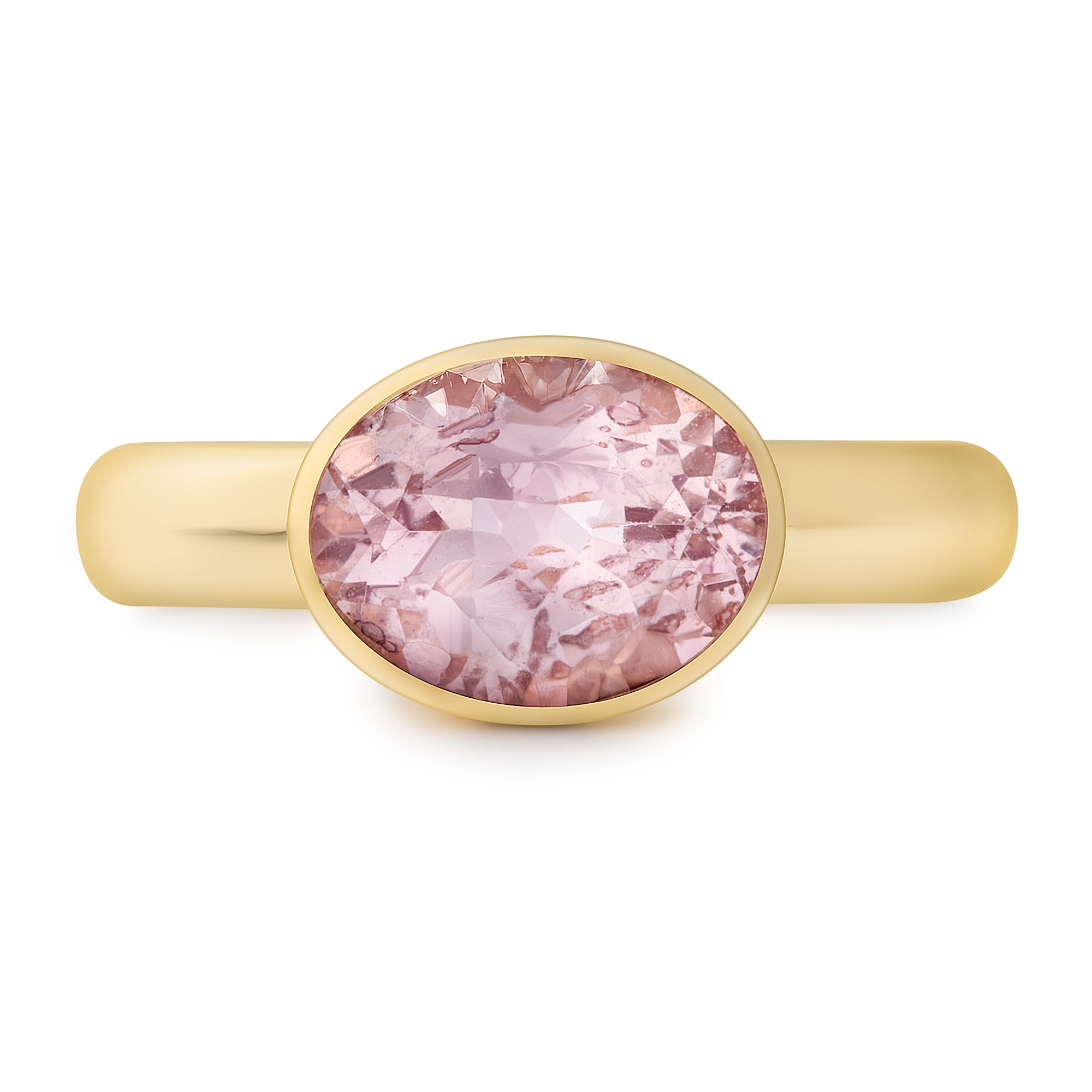 Oval East West Bezel with Morganite image 0
