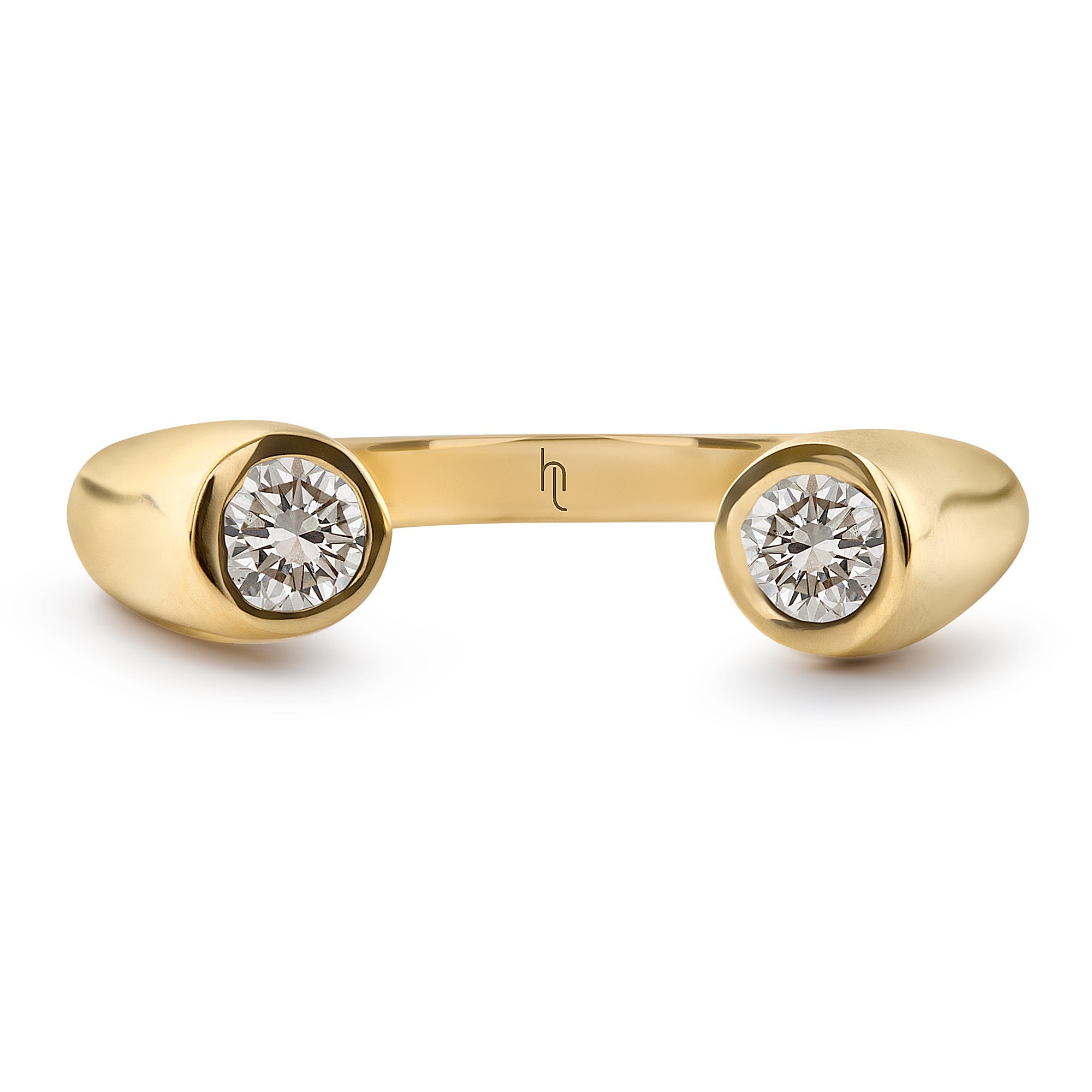 Tube Ring with Diamonds image 0