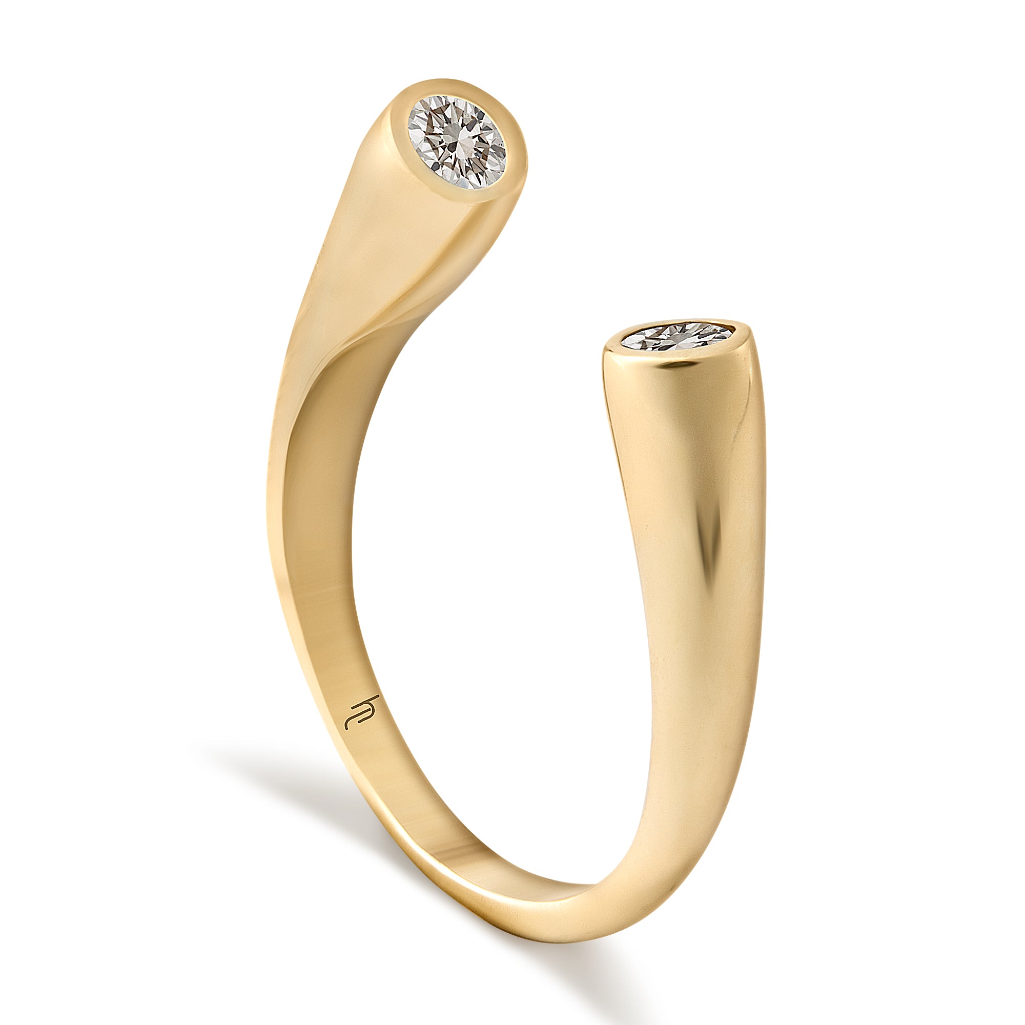 Tube Ring with Diamonds image 1
